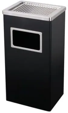 Aisling New Kosz Popielnica 2W1 Stal Chromowana Czarna 30Szt.24X62Cm E42100